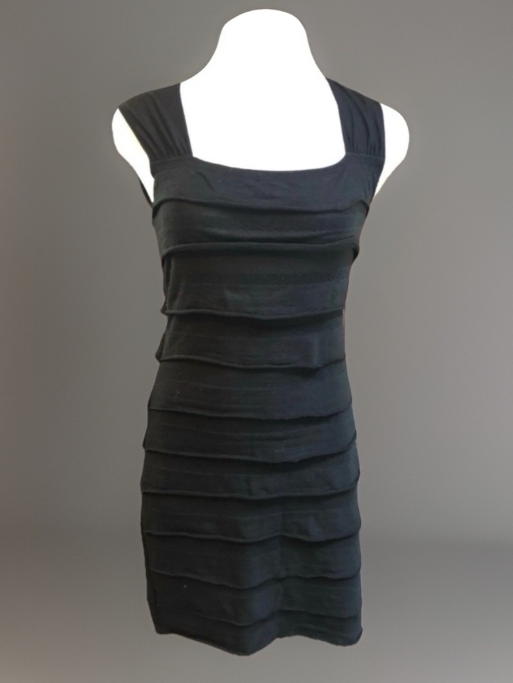MAX STUDIO Black Ruffle Mini Dress